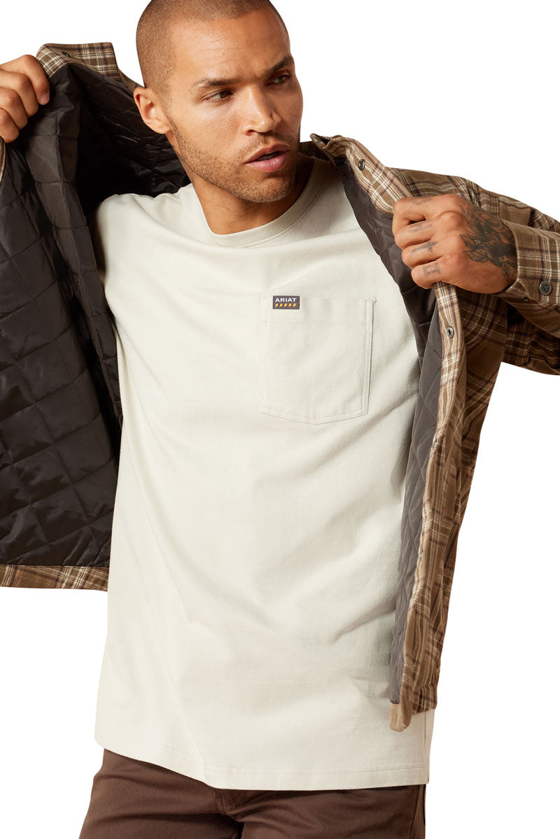 Ariat Men's Rebar Flannel Insulated Shirt Canteen