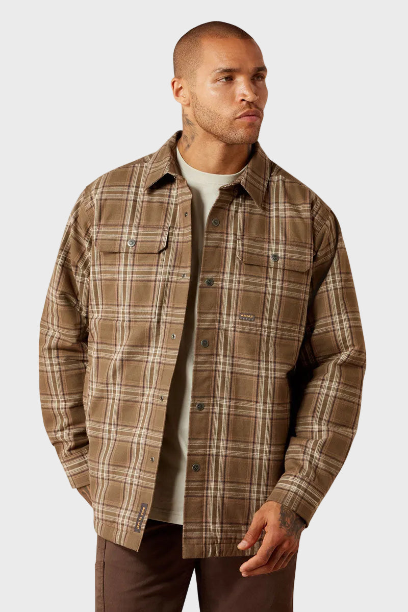 Ariat Men's Rebar Flannel Insulated Shirt Canteen