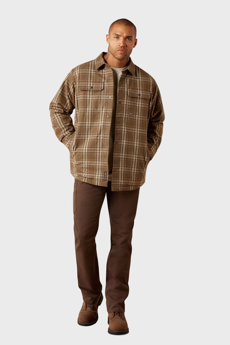 Ariat Men's Rebar Flannel Insulated Shirt Canteen