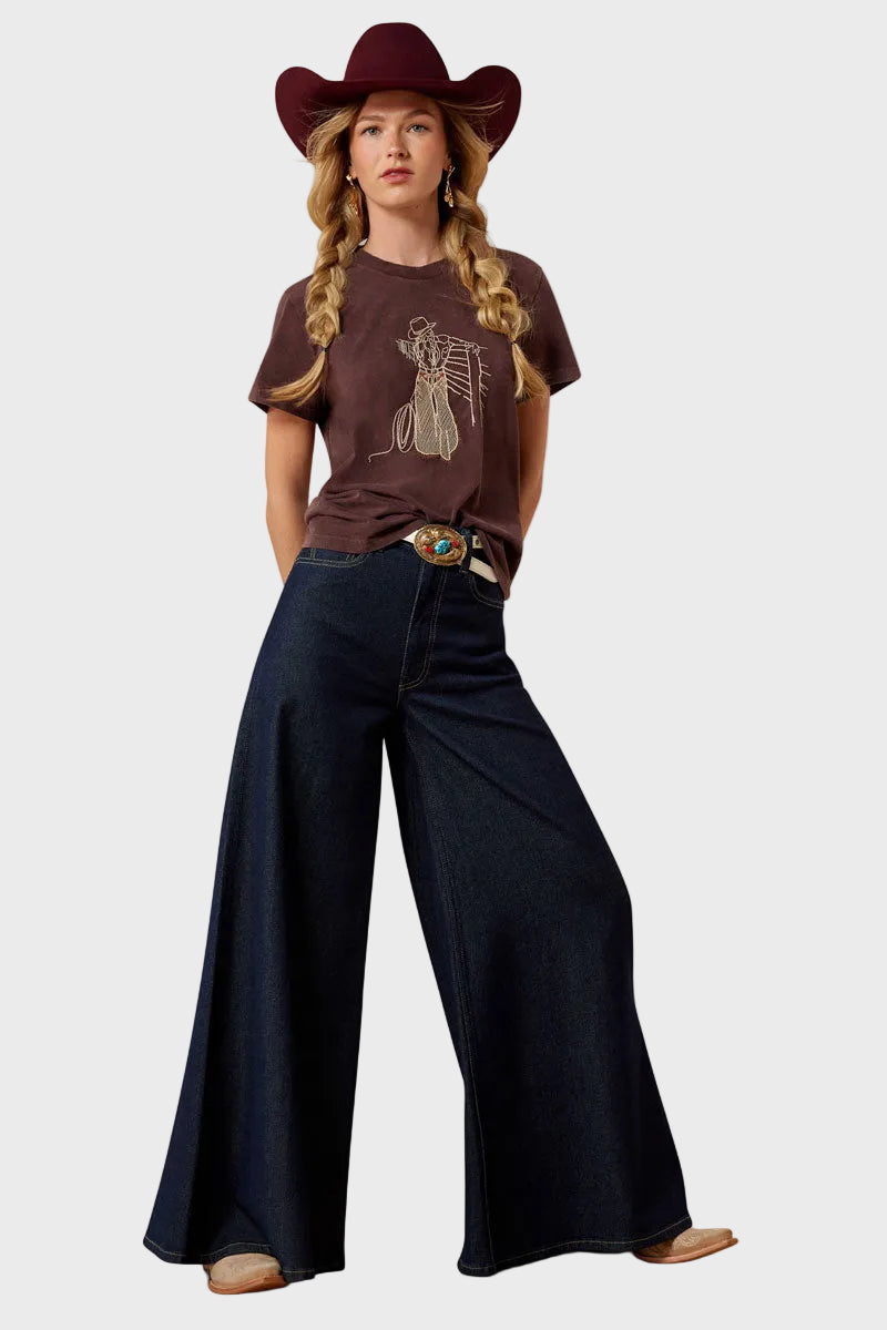 Ariat Rebel With A Clause T-Shirt Chocolate Plum