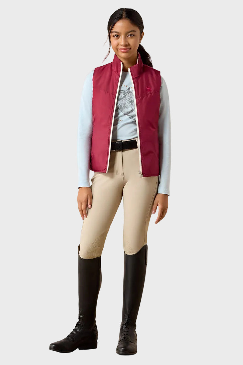 Ariat Youth Bella Reversible Insulated Gilet Vanilla Ice Horsin' Around