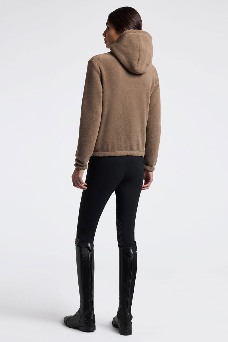 Cavalleria Toscana Fleece Zip Hoodie Walnut