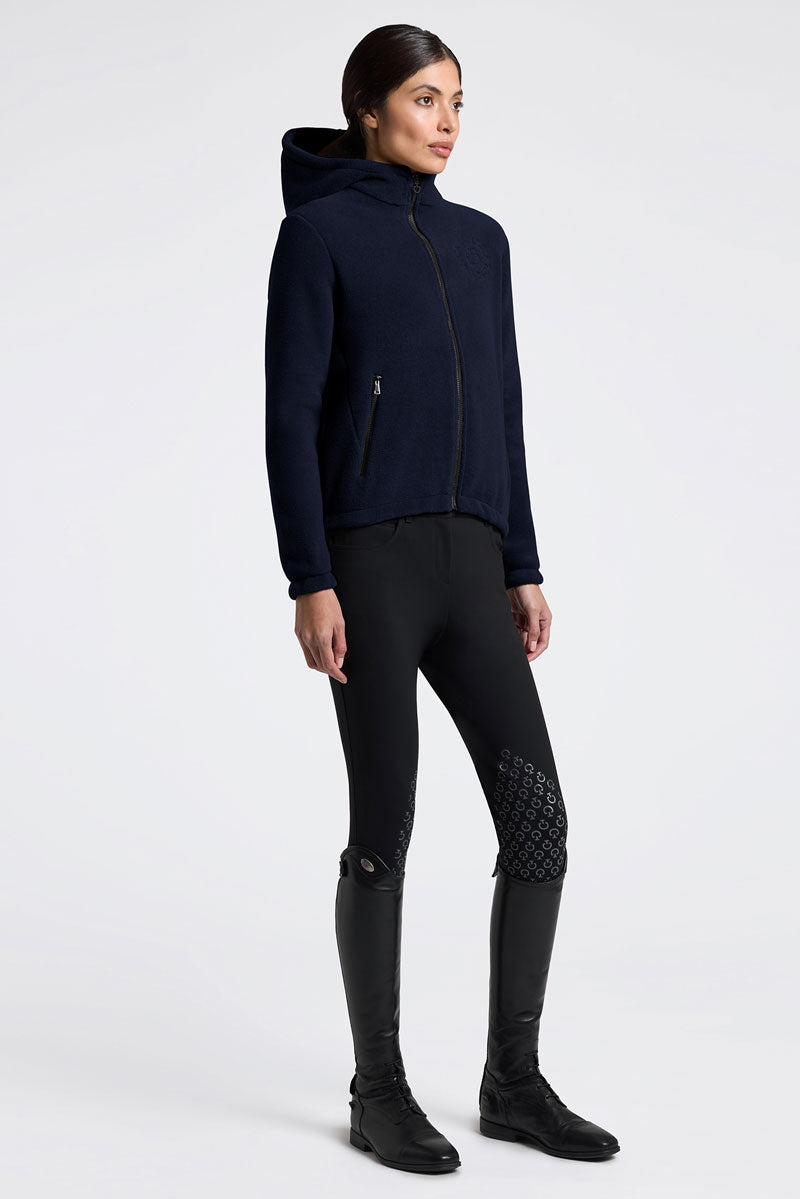 Cavalleria Toscana Fleece Zip Hoodie Navy