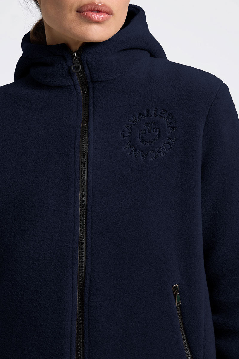 Cavalleria Toscana Fleece Zip Hoodie Navy