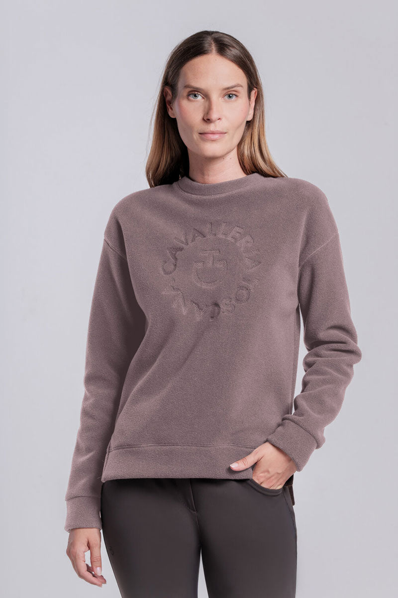 Cavalleria Toscana Fleece Zip Hoodie Mauve