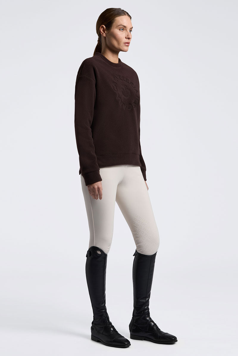 Cavalleria Toscana Fleece Zip Hoodie Chocolate Brown