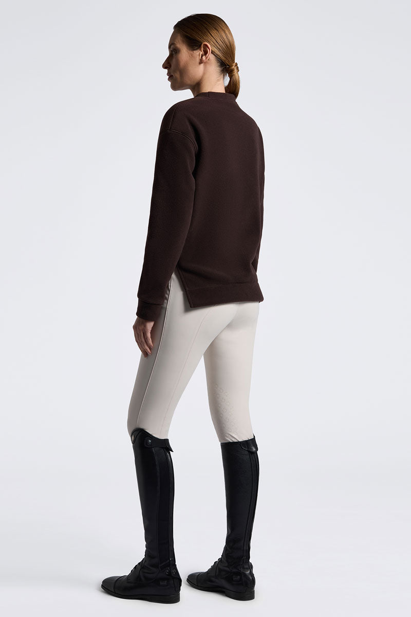 Cavalleria Toscana Fleece Zip Hoodie Chocolate Brown