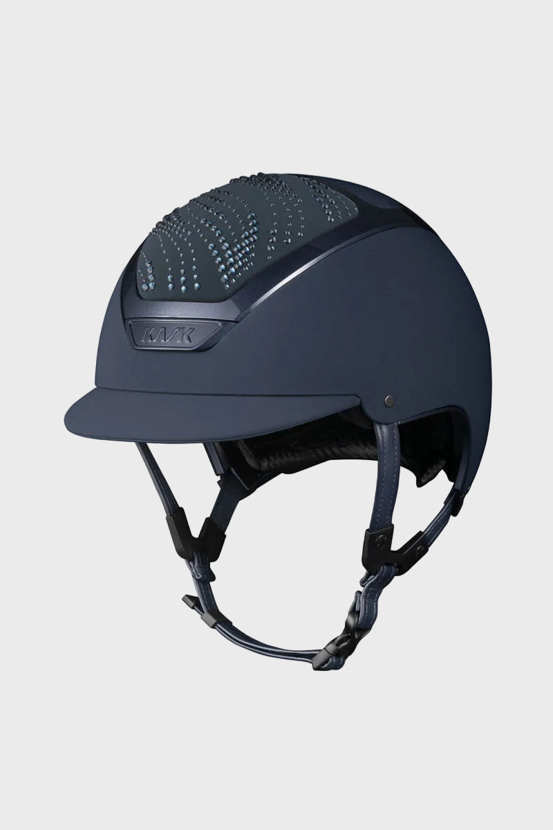 KASK Dogma Chrome II Flow Navy with Navy Frame & Blue Montana 