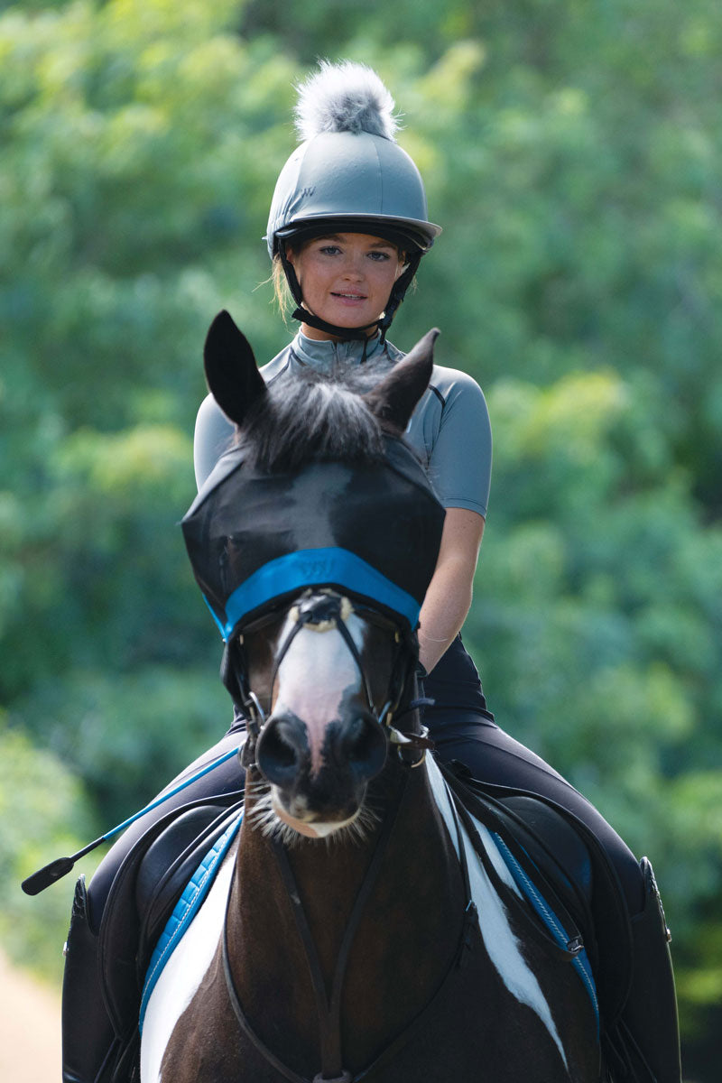 Woof Wear Ride On Fly Mask Black/Turquoise