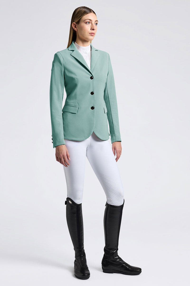 Cavalleria Toscana All-Over Perforated Show Jacket Light Teal Green