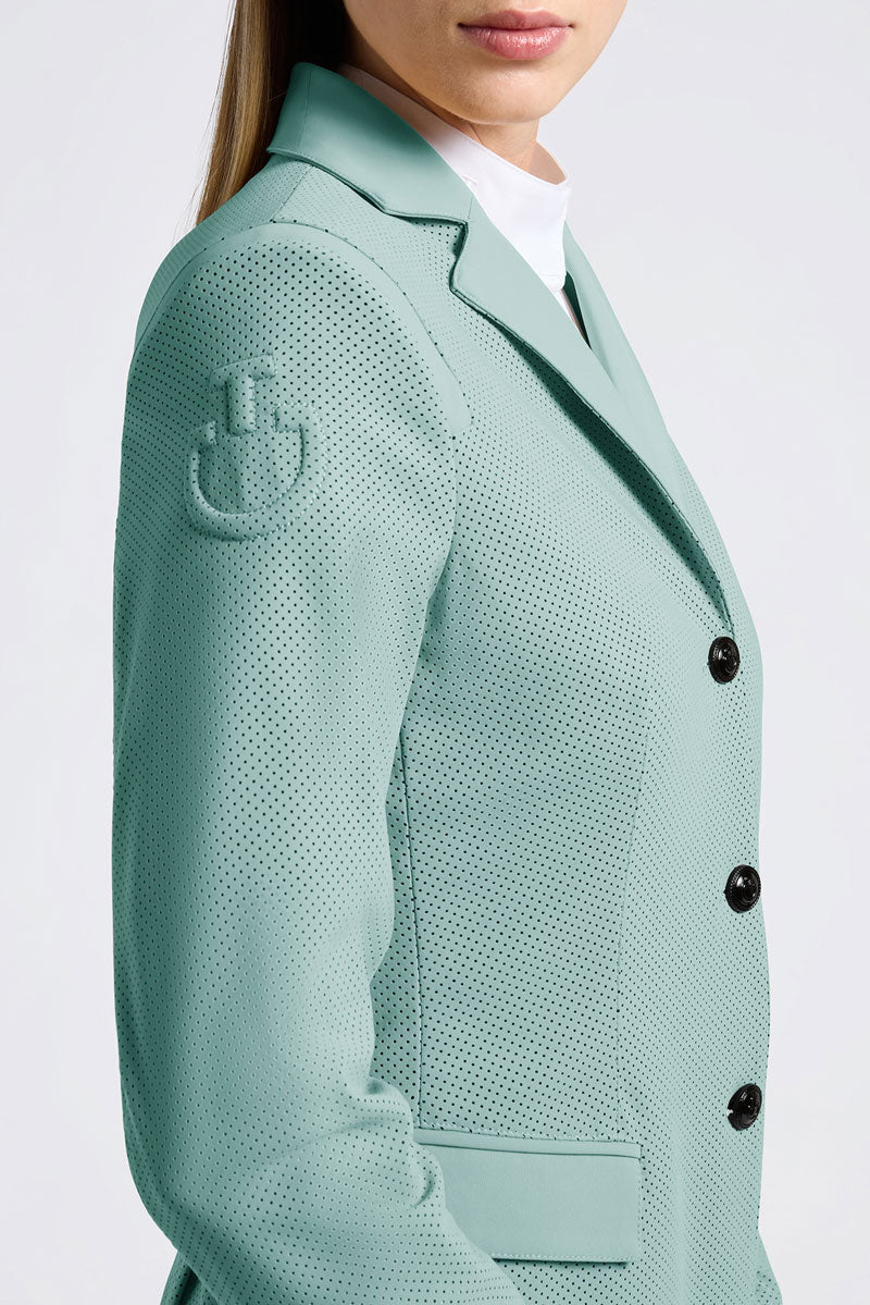 Cavalleria Toscana All-Over Perforated Show Jacket Light Teal Green
