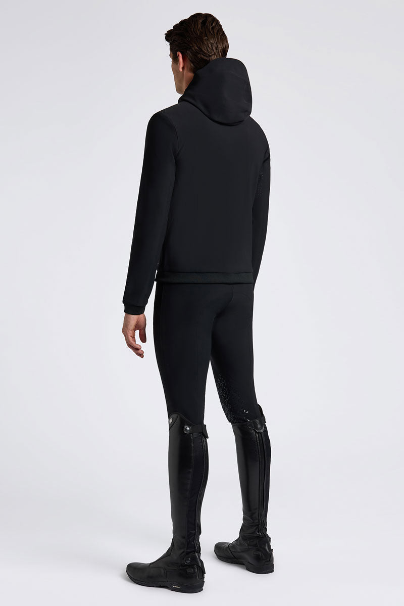 Cavalleria Toscana Perforated Jersey Hooded Softshell Jacket Black