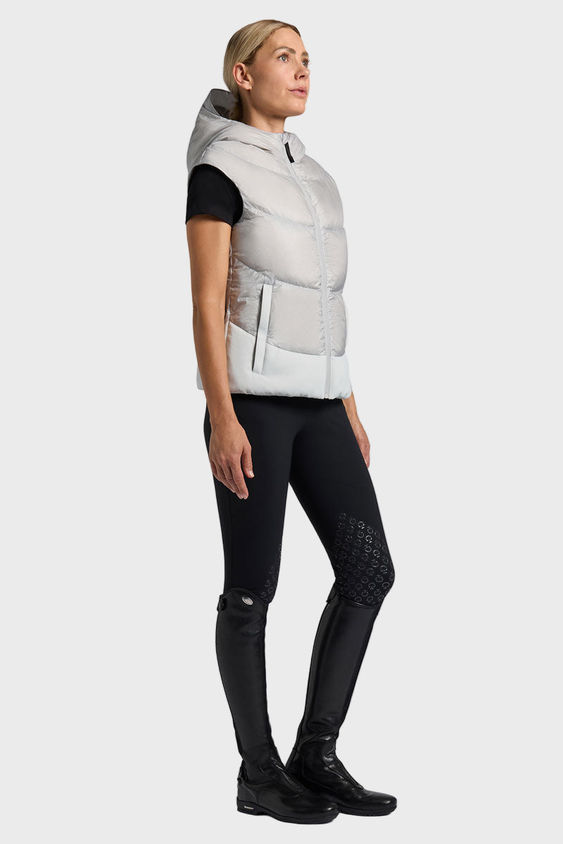 Cavalleria Toscana Hooded Down Padded Vest Light Grey