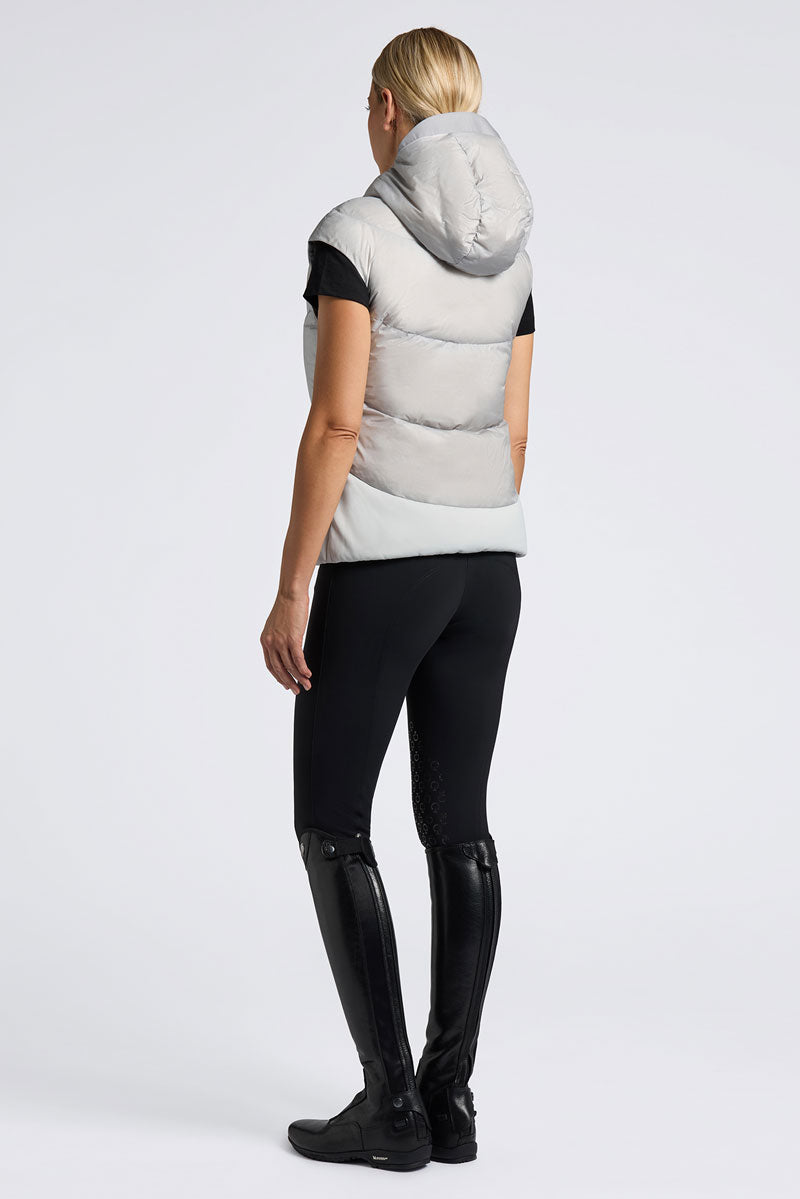 Cavalleria Toscana Hooded Down Padded Vest Light Grey