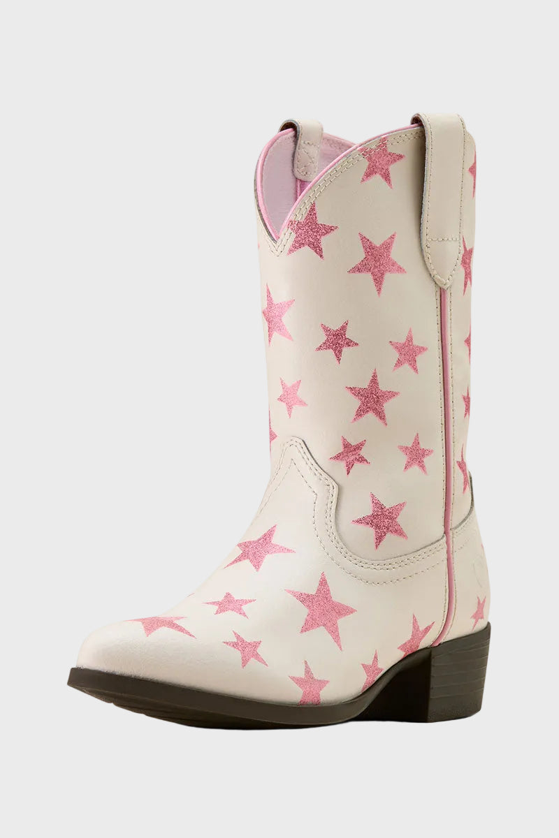 Ariat Girls Palmer R Toe Boot Starlight Blush 