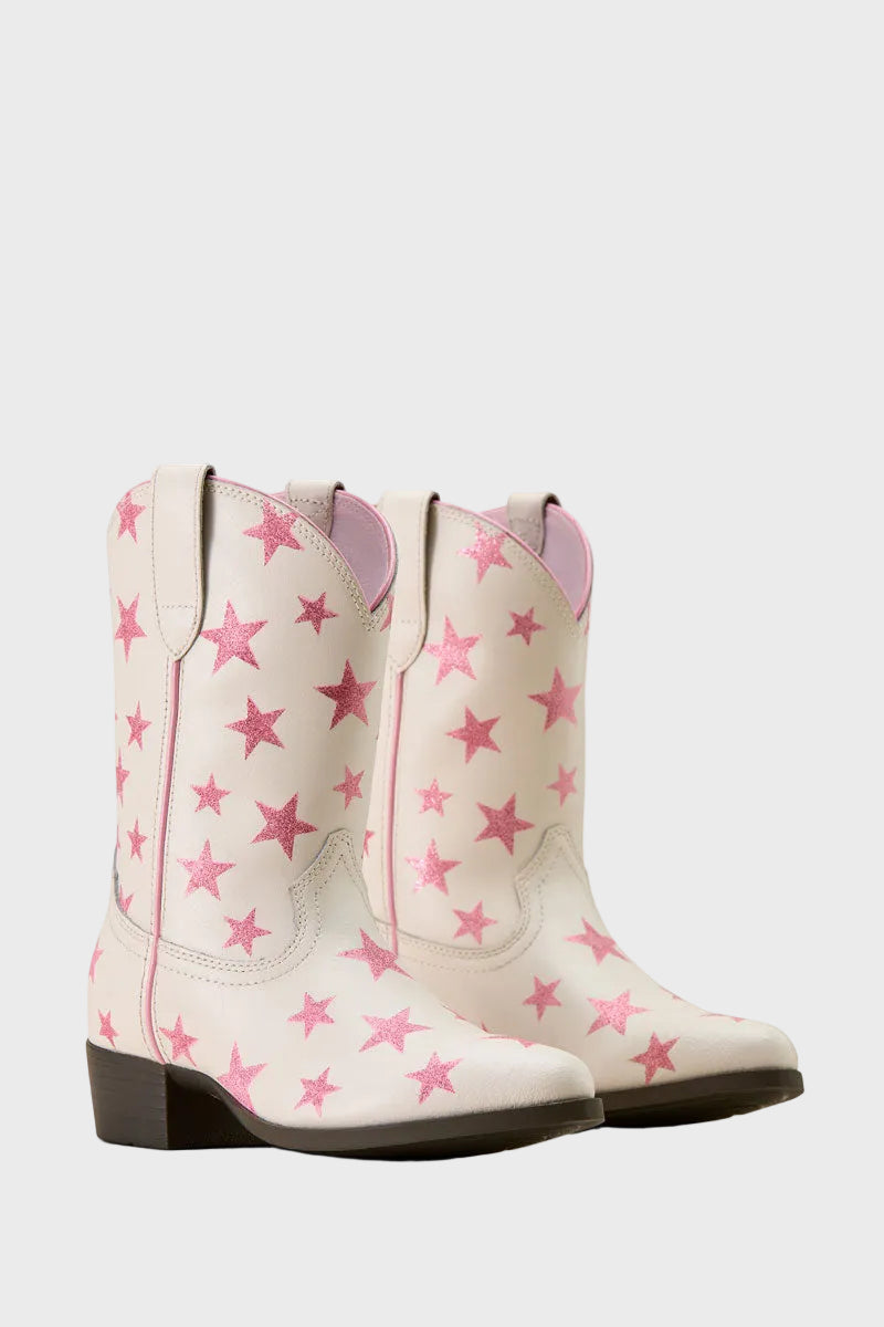 Ariat Girls Palmer R Toe Boot Starlight Blush 
