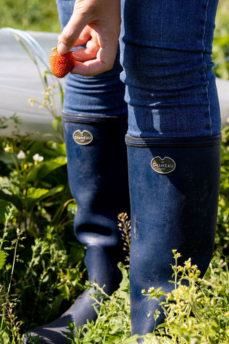 Le Chameau Giverny Jersey Lined Boot Marine Blue