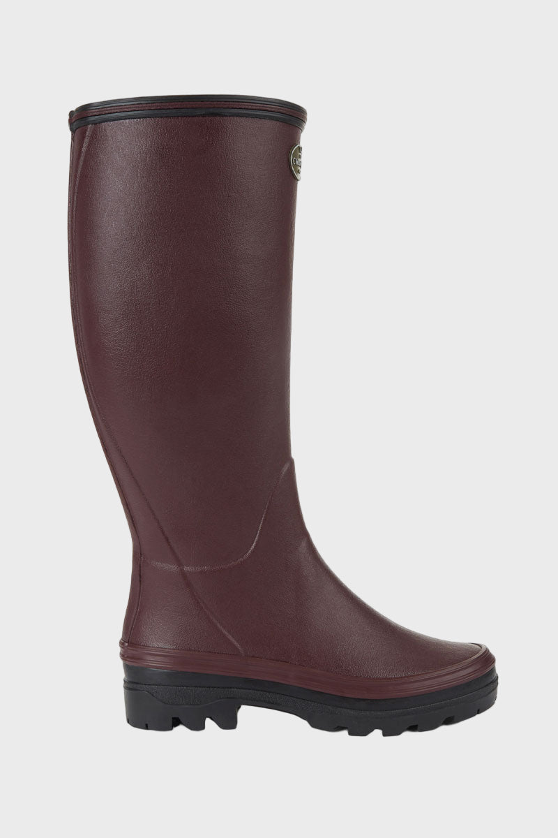 Le Chameau Giverny Jersey Lined Boot Cherry