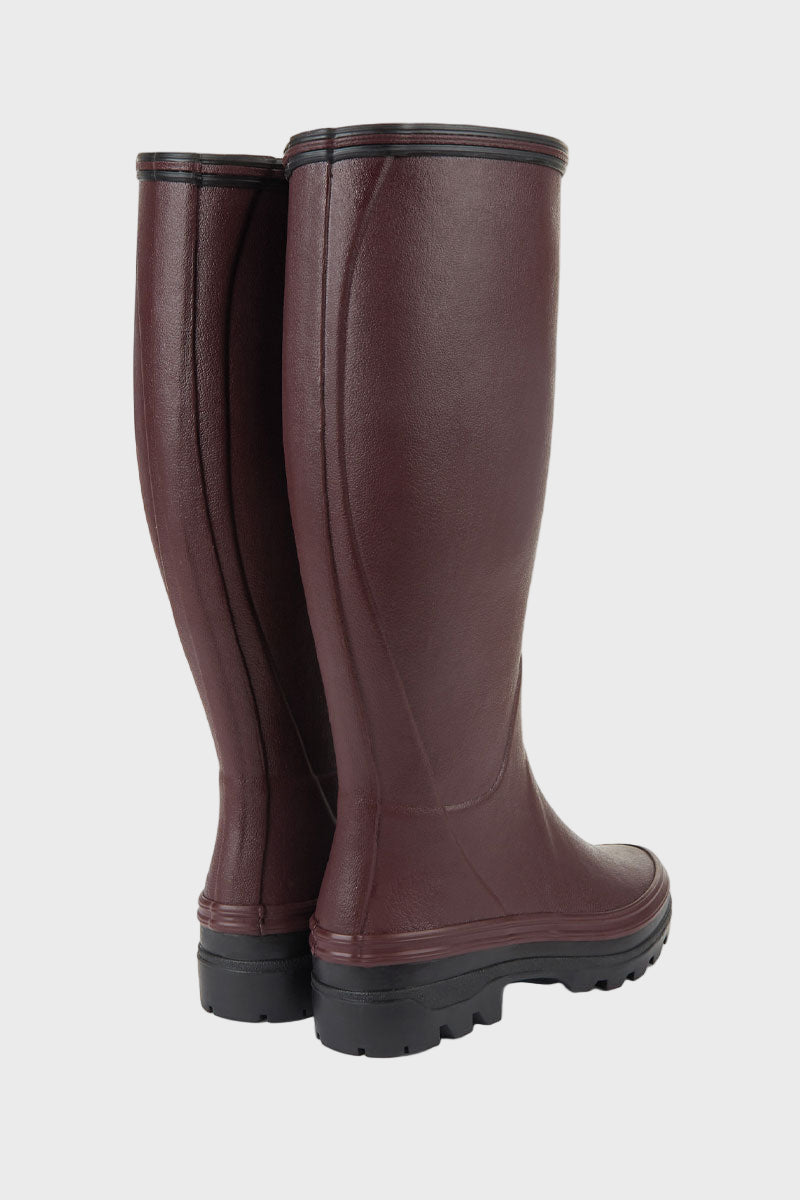 Le Chameau Giverny Jersey Lined Boot Cherry