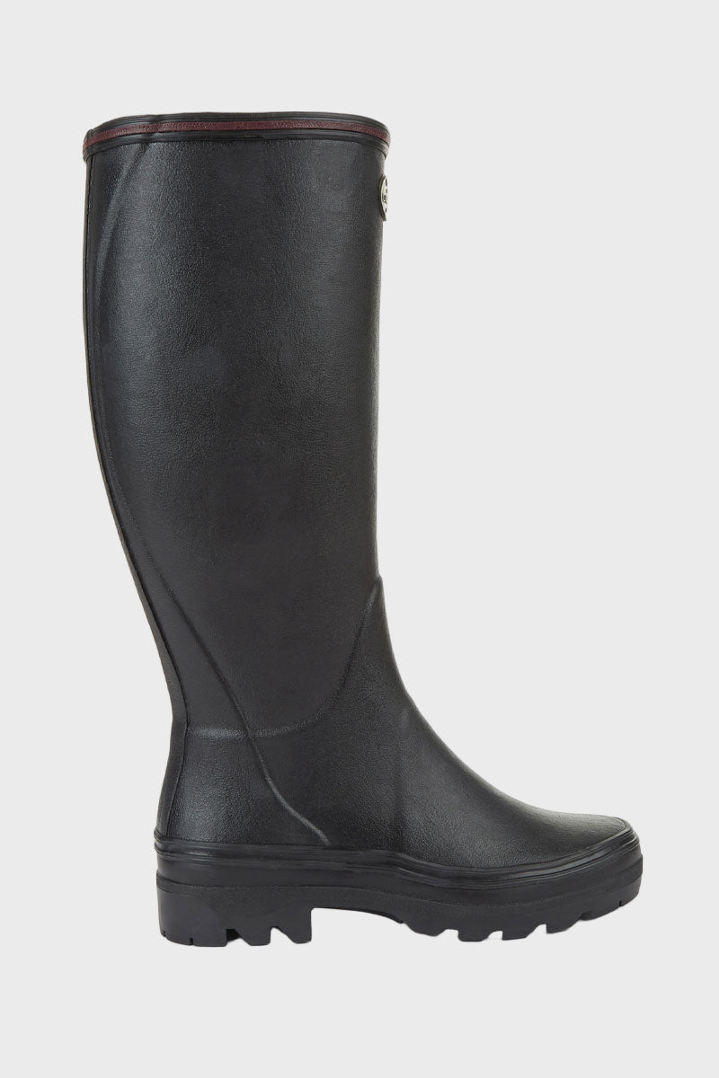 Le Chameau Giverny Jersey Lined Boot Noir