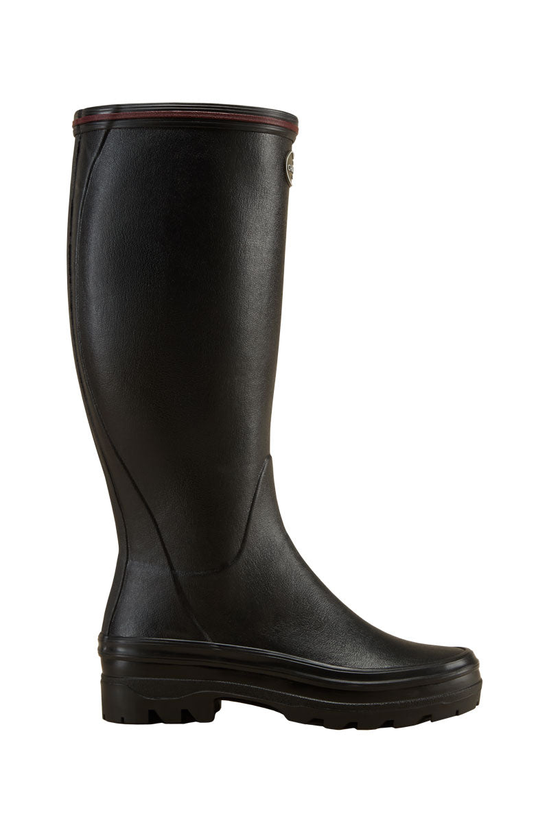 Le Chameau Giverny Jersey Lined Boot Noir