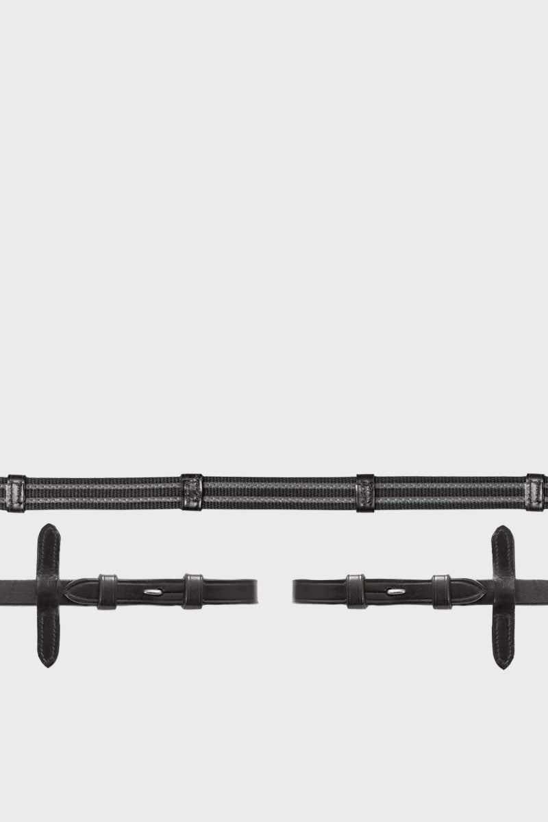 Schockemohle Grip Reins Black/Silver