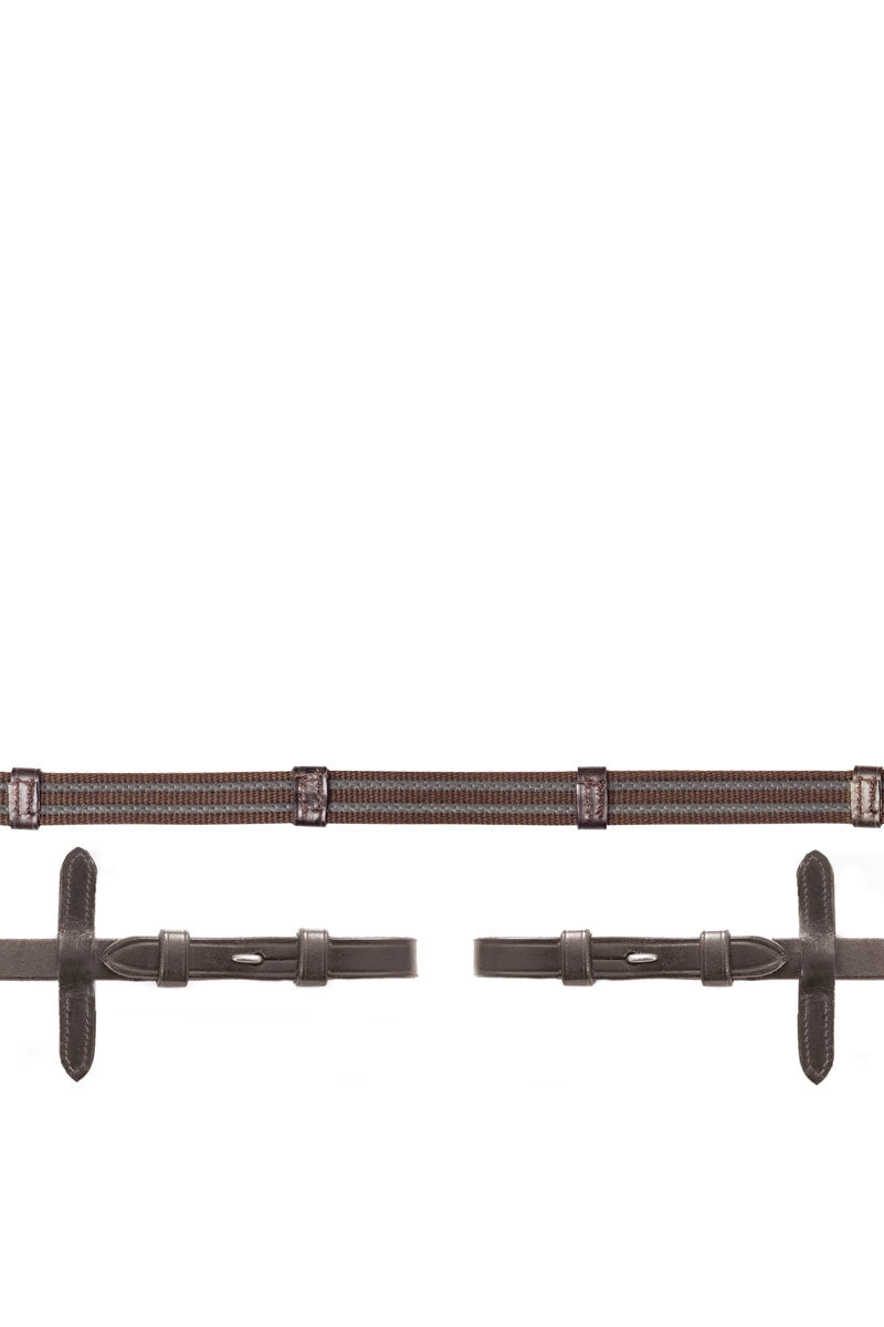 Schockemohle Grip Reins Brown/Silver