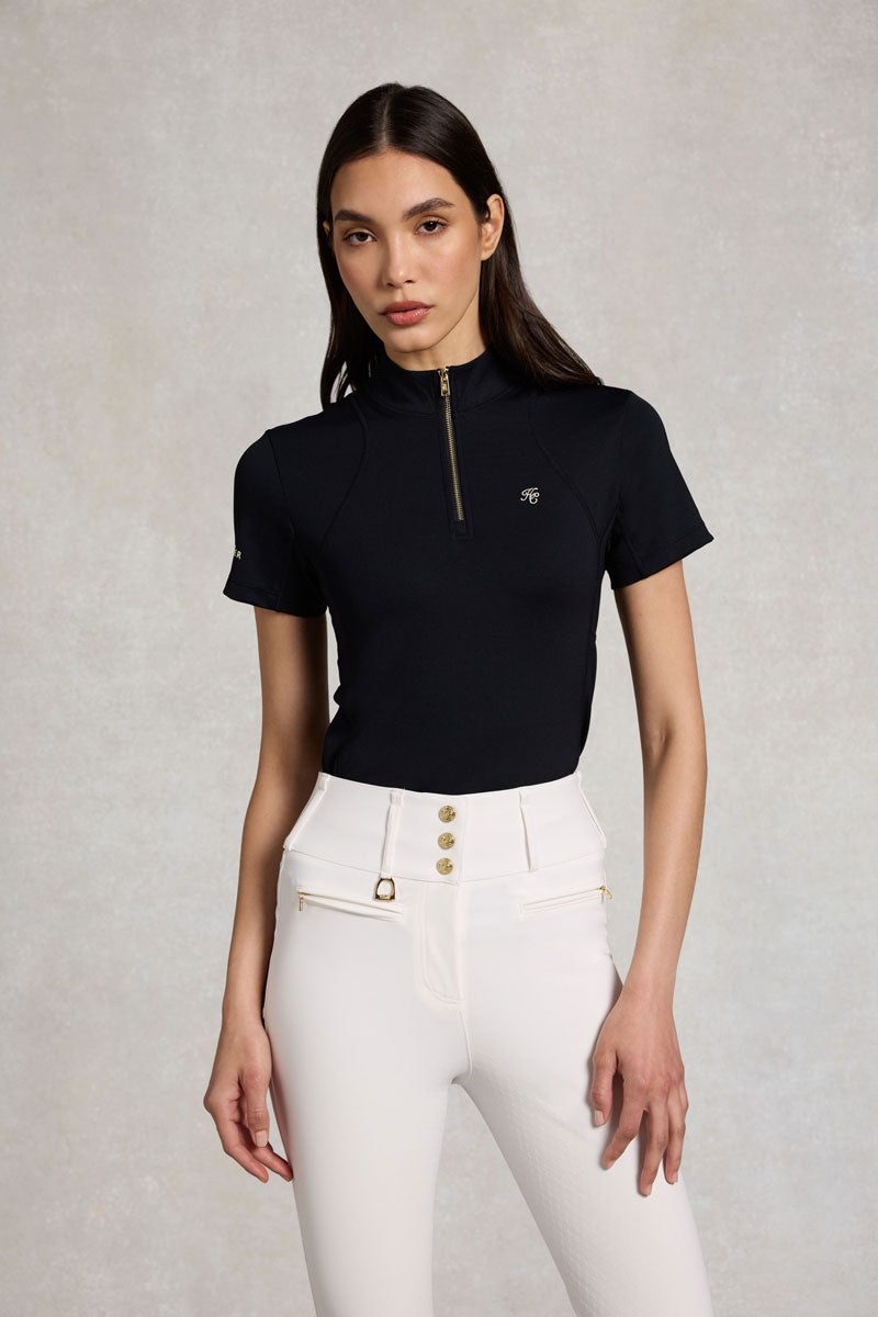 Holland Cooper Chiltern Short Sleeve Base Layer Black