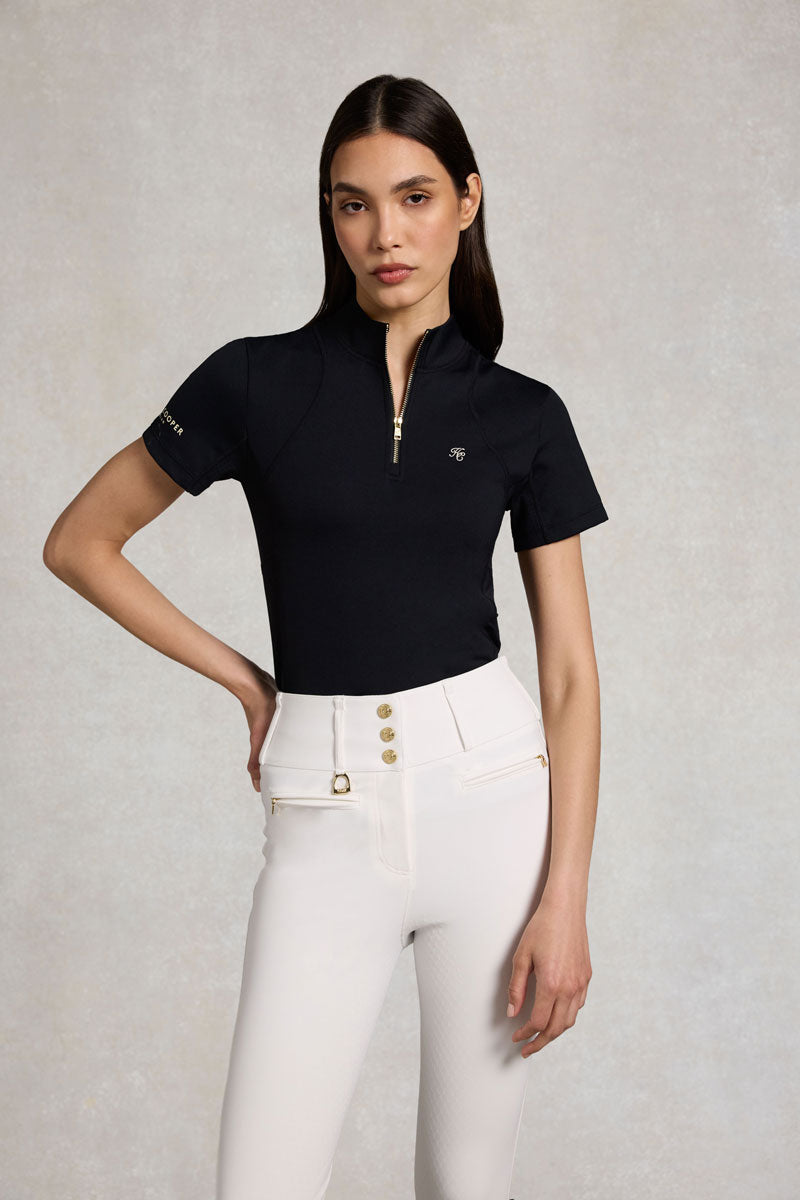 Holland Cooper Chiltern Short Sleeve Base Layer Black