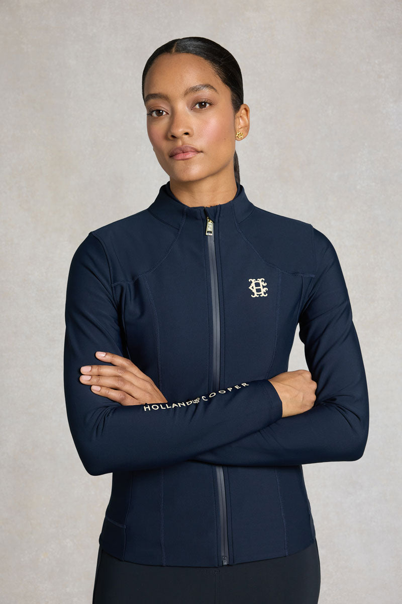 Holland Cooper Chiltern Zip Training Top Ink Navy 