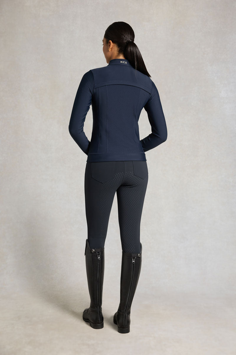 Holland Cooper Chiltern Zip Training Top Ink Navy 