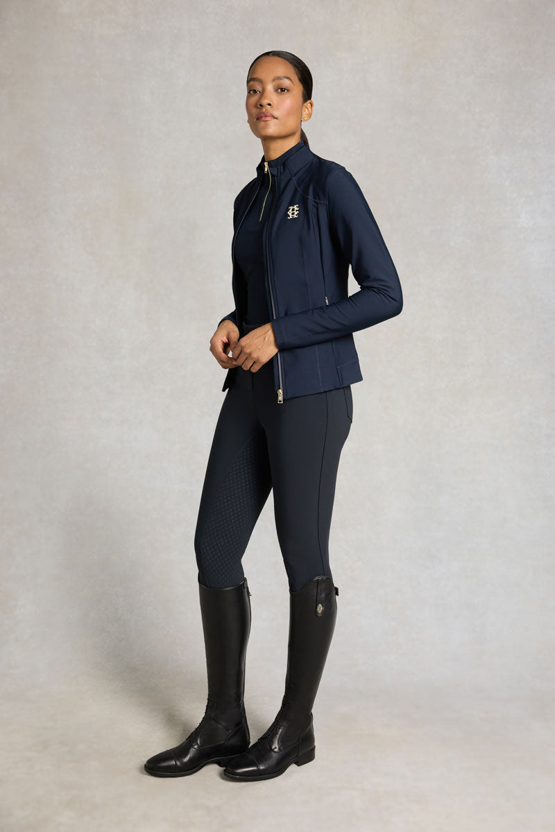 Holland Cooper Chiltern Zip Training Top Ink Navy 