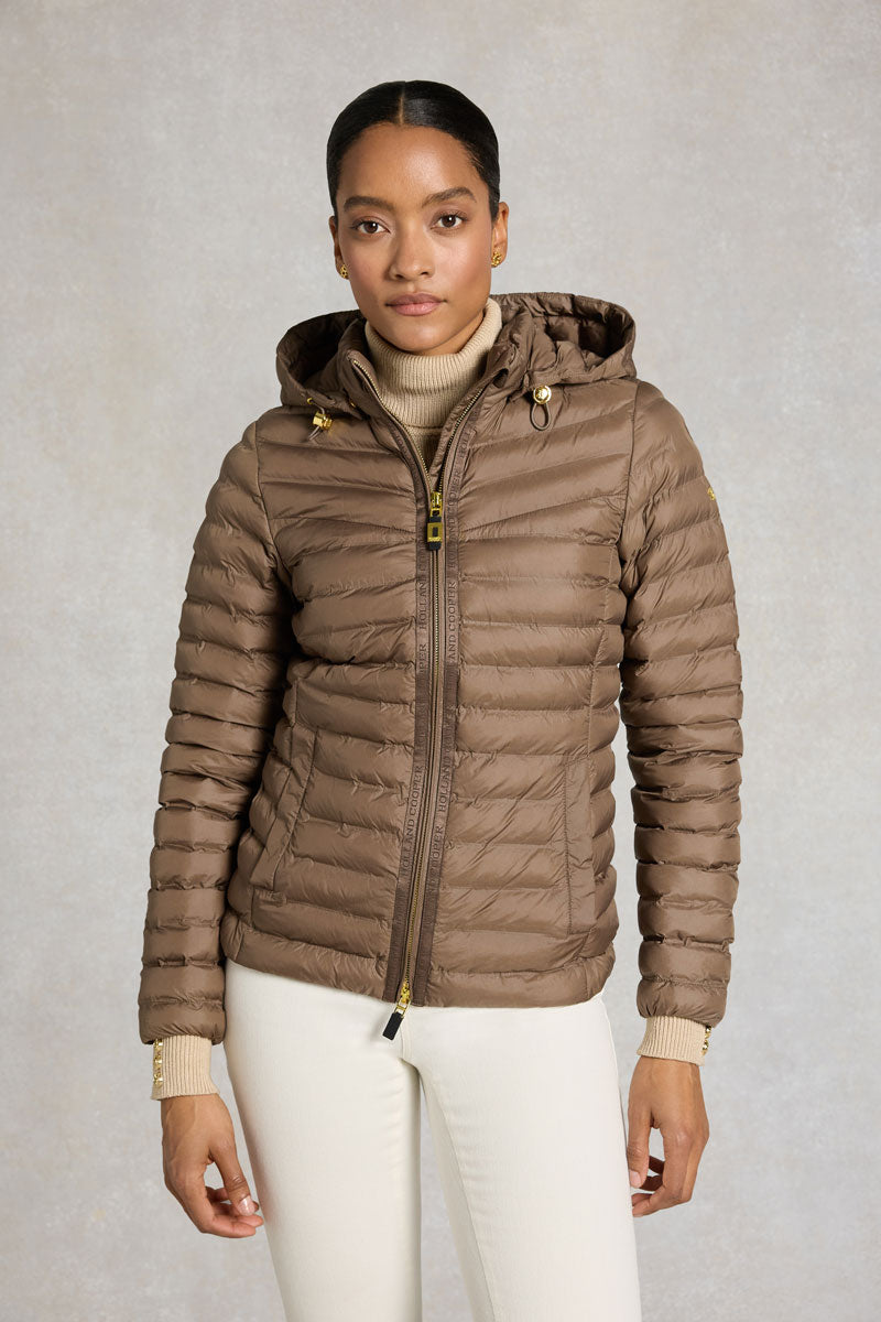 Holland Cooper Lightweight Puffer Jacket Chestnut 