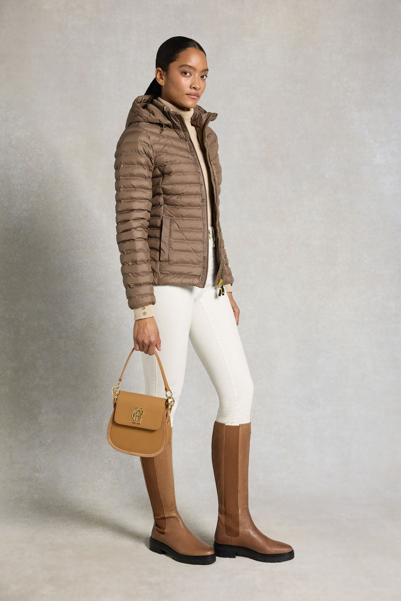 Holland Cooper Lightweight Puffer Jacket Chestnut 