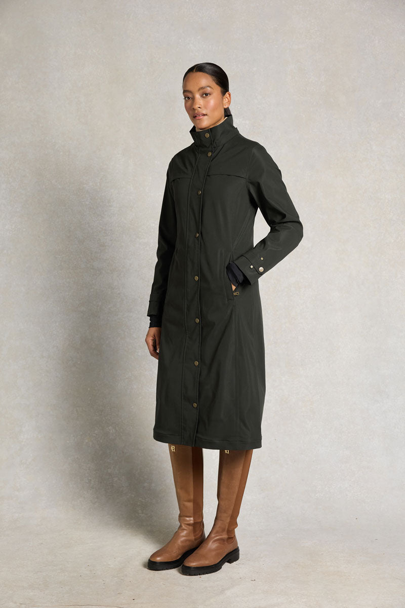 Holland Cooper Folgate Rain Coat Dark Pine Green