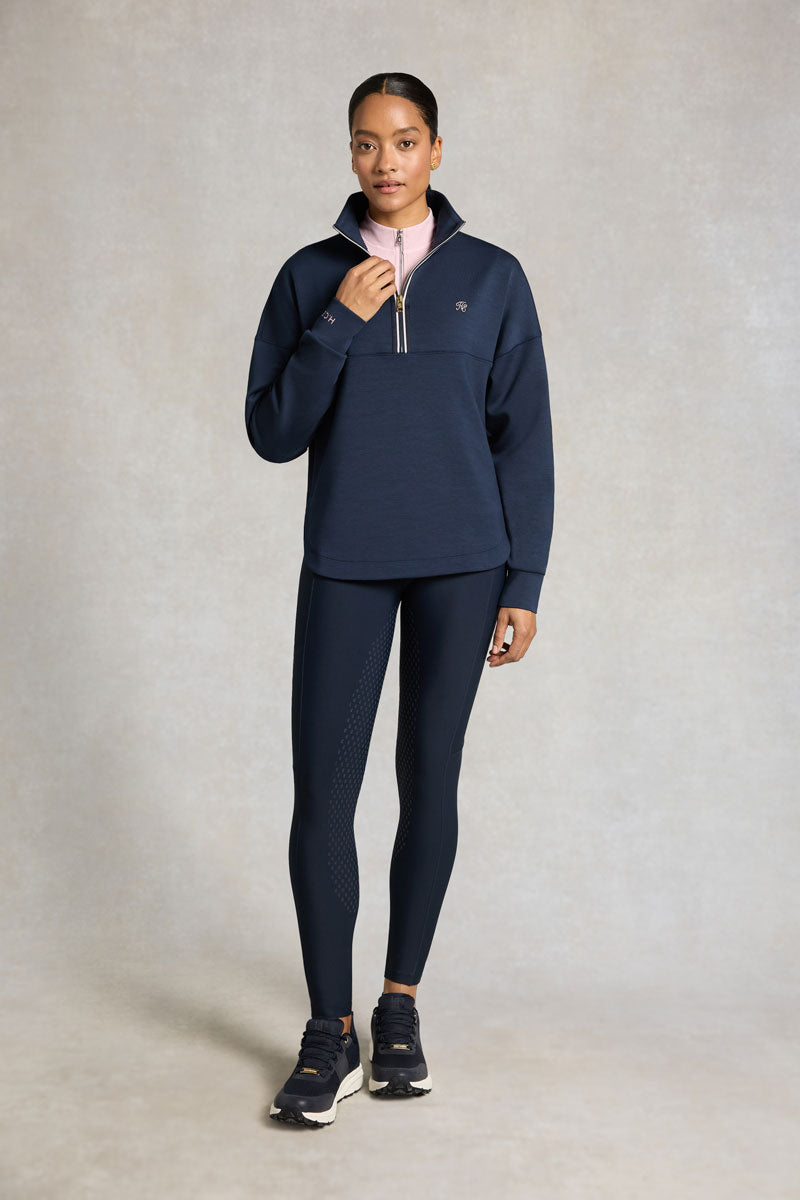 Holland Cooper Windsor Quarter Zip Sweat Ink Navy