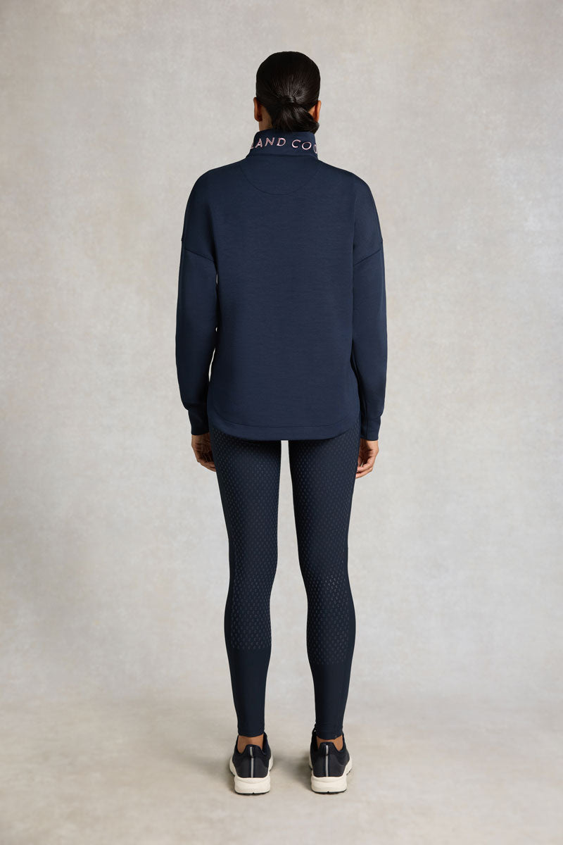 Holland Cooper Windsor Quarter Zip Sweat Ink Navy