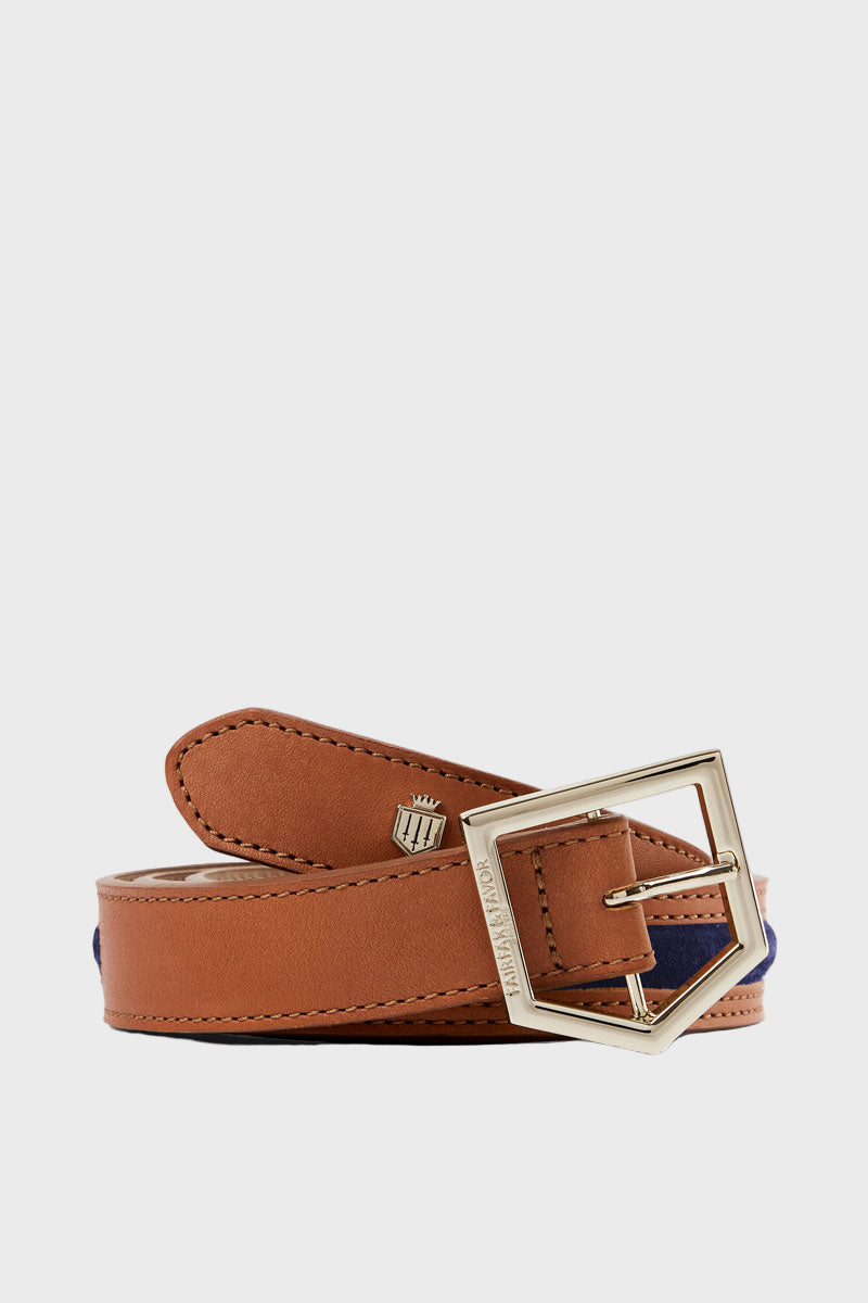 Fairfax & Favor Hampton Belt Tan/Navy