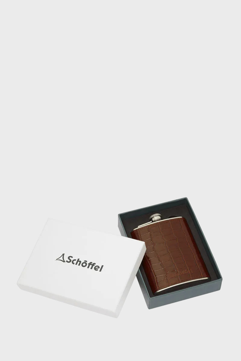 Schoffel Hip Flask Dark Brown 