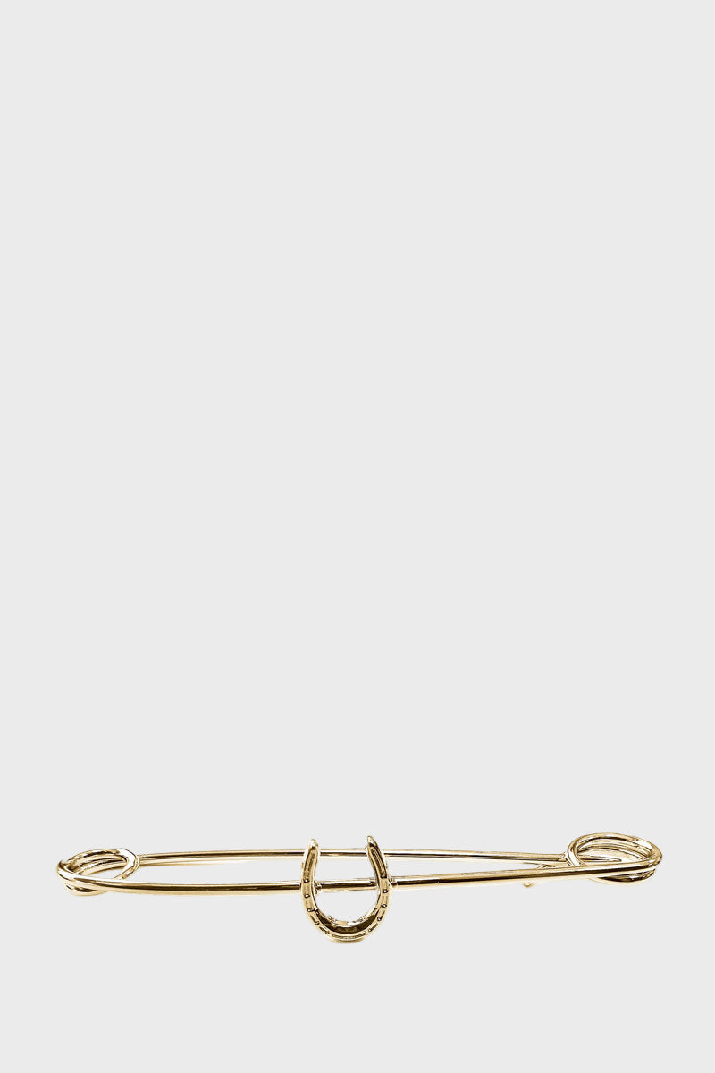 Equetech Traditional Horseshoe Stock Pin Gold