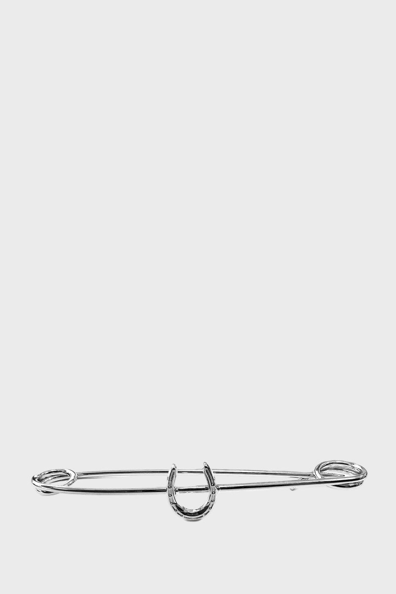 Equetech Traditional Horseshoe Stock Pin Silver
