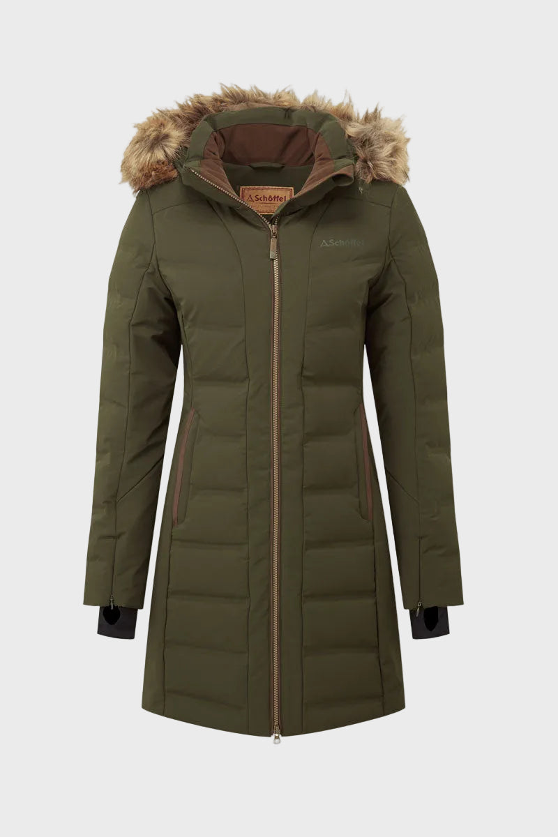 Schoffel Hurlingham Waterproof Down Coat Forest
