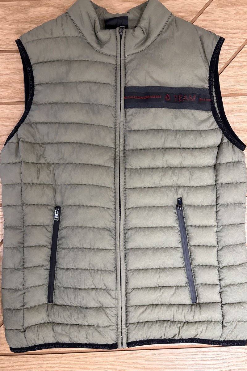 Cavalleria Toscana Red Stripe Quilted Gilet