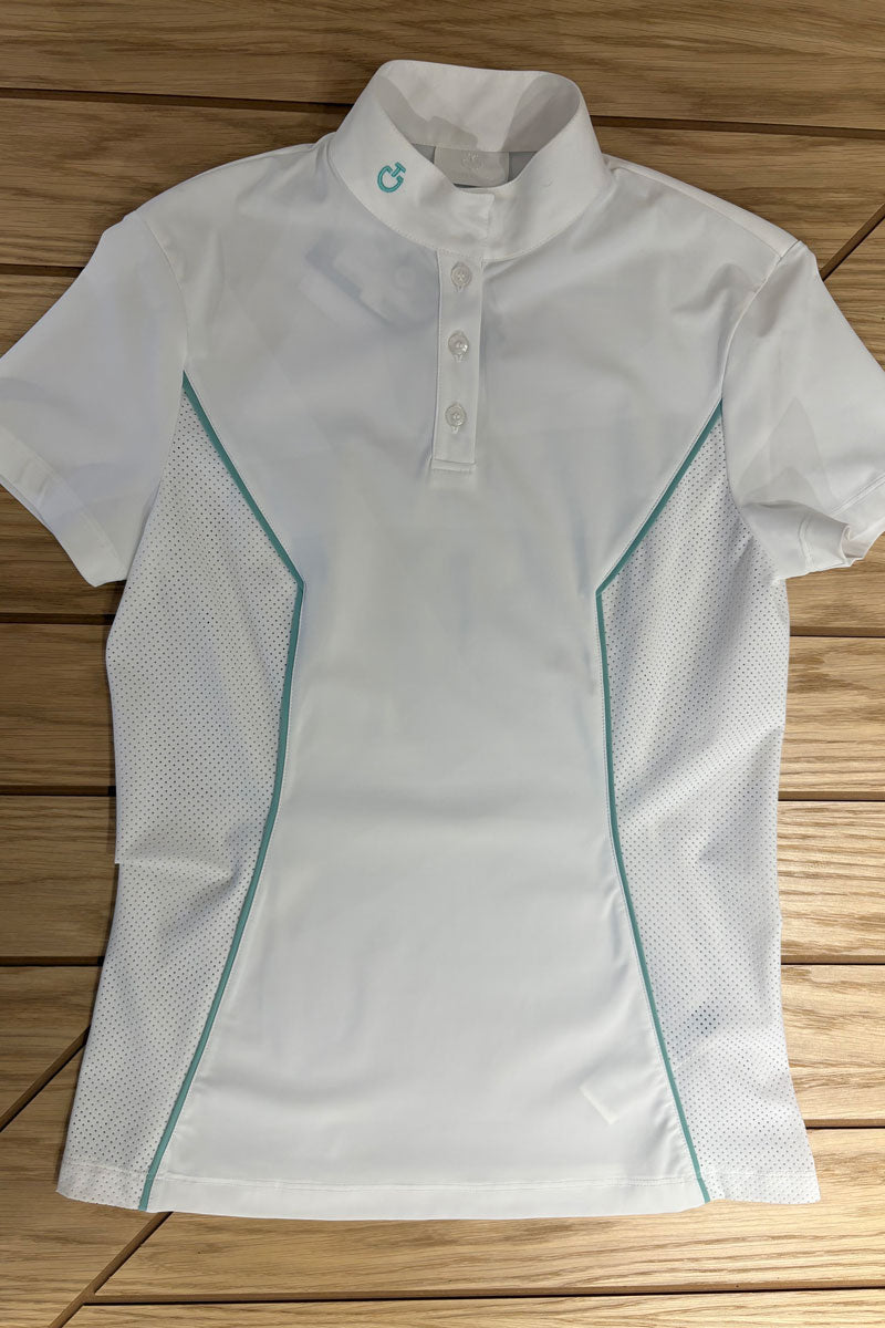 Cavalleria Toscana Jersey Mesh Panel Show Shirt