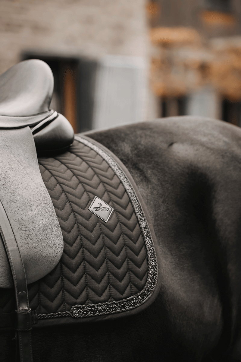 Kentucky Horsewear Glitter Stone Dressage Saddle Pad Black