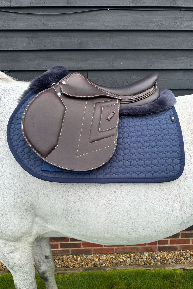 Mattes Jump Lambskin Saddle Pad Navy/Navy