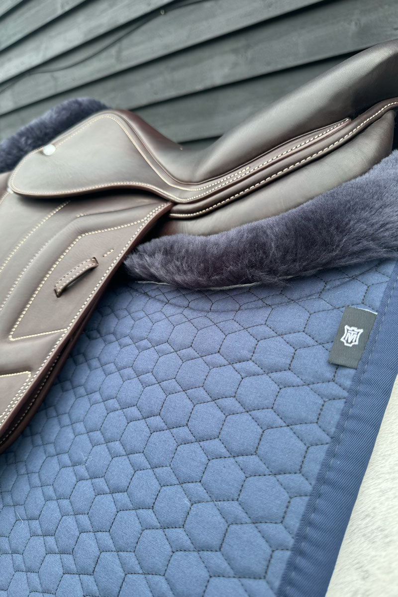 Mattes Jump Lambskin Saddle Pad Navy/Navy