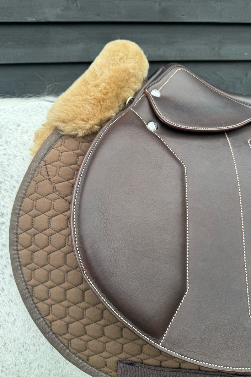 Mattes Jump Lambskin Saddle Pad Taupe/Ocra