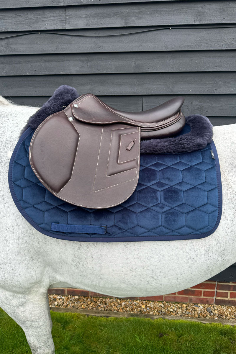 Mattes Jump Lambskin Velvet Saddle Pad Navy/Navy