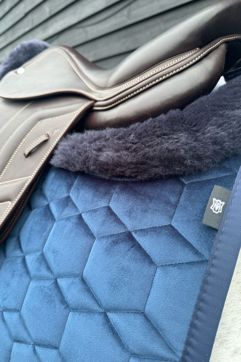 Mattes Jump Lambskin Velvet Saddle Pad Navy/Navy